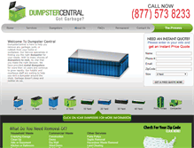Tablet Screenshot of dumpstercentral.com